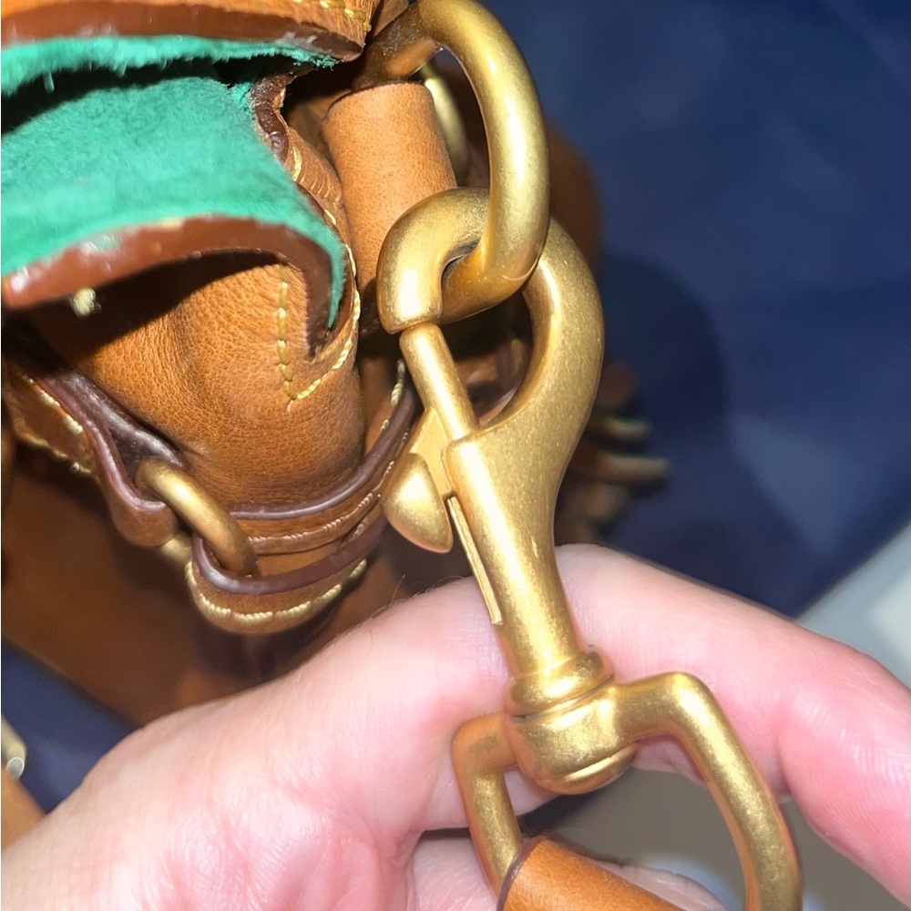 Dooney & Bourke Tan Leather Shoulder Bag - Picture 5 of 10